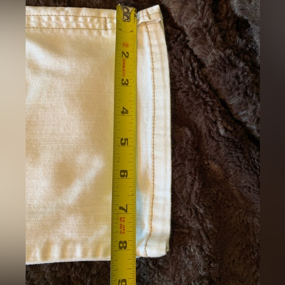 CHEROKEE | Capris white denim jean,fabric tie belt,back pockets,accent stitching - Picture 7 of 11